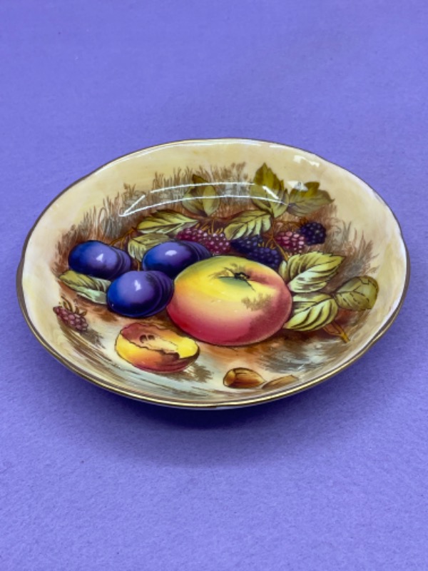 앤슬리 &quot;오쳐드 과일&quot; 디쉬 Aynsley &quot;Orchard Fruits&quot; Dish (Signed D Jones) circa 1950