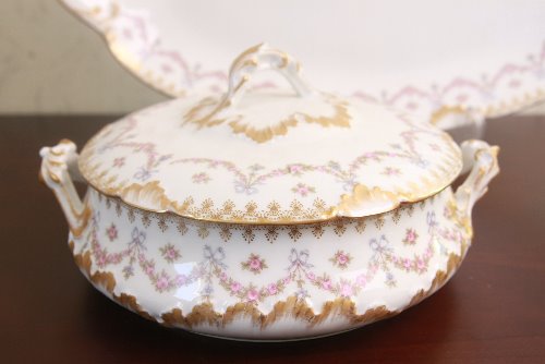 하빌랜드 리모지 GDA 원형 케서롤 Haviland Limoges GDA Round Casserole circa 1891