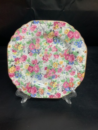 롤드 넬슨 잉글리쉬 친즈&quot;Marina&quot; 페턴 브래드 플레이트 Lord Nelson English Chintz &quot;Marina&quot; Pattern Bread Plate circa 1940