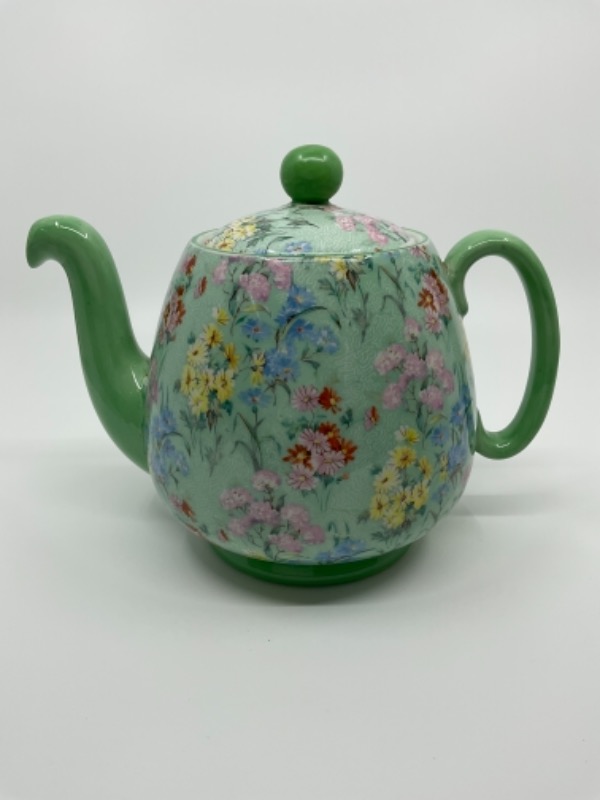 쉘리 “멜로디” 친즈 페턴 “튤립” 페턴 티팟-매우 귀한- Shelley &quot;Melody&quot; Pattern &quot;Tulip&quot; Shape Teapot circa 1930 - RARE