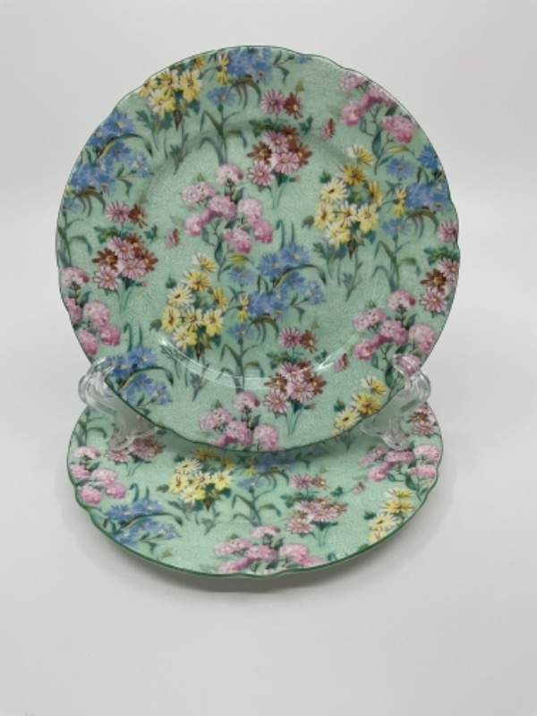 쉘리 “멜로디” 친즈 페턴 브래드 플레이트 Shelley &quot;Melody&quot; Chintz Pattern Bread Plate circa 1930