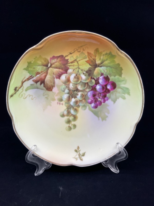 J &amp; C 바바리아 데코레이터 플레이트 J &amp; C Bavaria Decorator Plate circa 1930