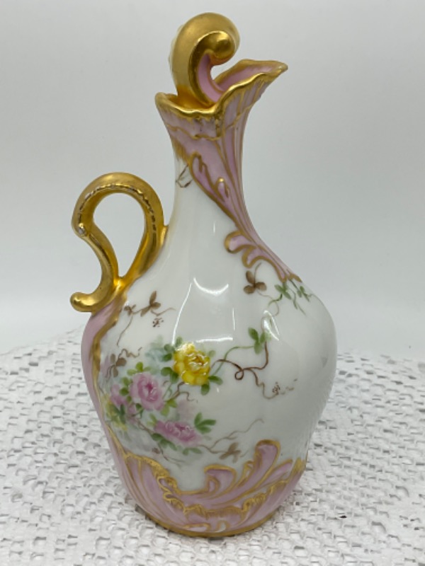 Reddon 리모지 핸드페인트 양념병  Reddon Limoges Hand Painted Cruet circa 1900