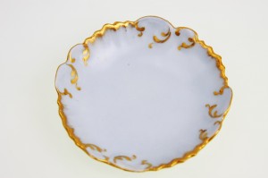 리모주 버터 펫 French Limoges Butter Pat - Blue