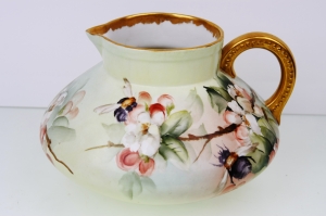 Jean  Pouyat 리모지 핸드페인트  피쳐 Jean Pouyat Limoges Pitcher Hand Painted by Master Emile Pouyat circa 1891 - 1900