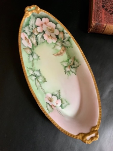 Hohenzollern 핸드페인트 라지 셀러리 디쉬 Hohenzollern Hand Painted Large Celery Dish circa 1900