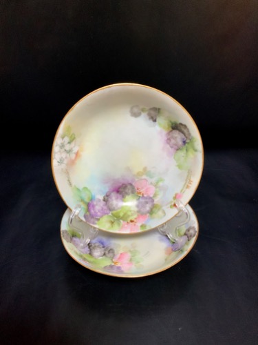 하빌랜드 리모지 핸드페인트 베리 보울 Haviland Limoges Hand Painted Berry Bowl circa 1900