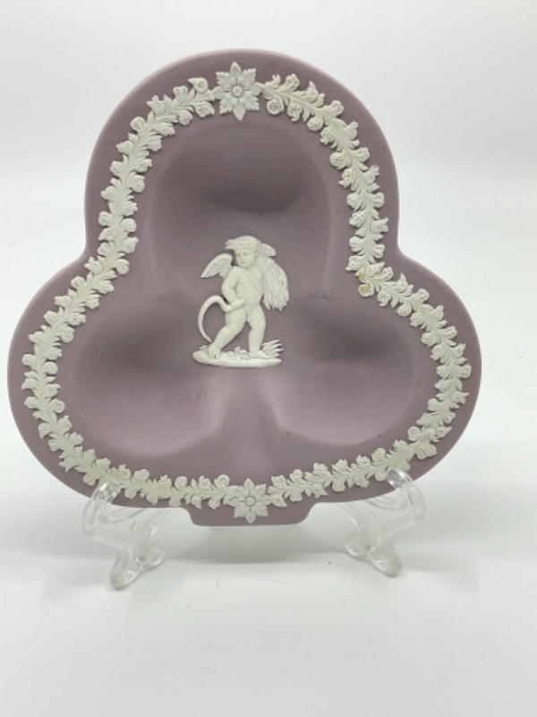 웨지우드 라일락 제스퍼웨어 민트 디쉬 Wedgwood Lilac Jasperware Mint Dish circa 1970