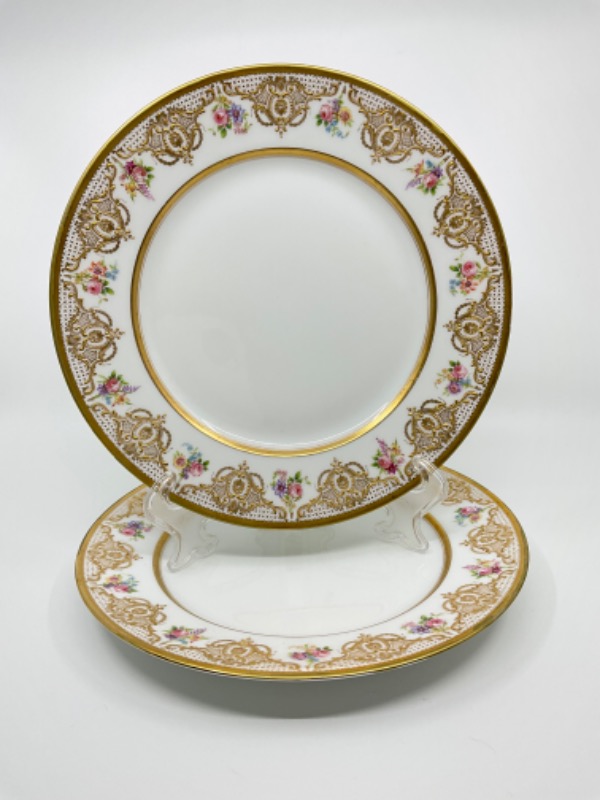 Ahrenfeldt 리모지 핸드페인트 &amp; 골드 길딩 플레이트 Ahrenfeldt Limoges Hand Painted &amp; Gold Gilding Plate circa 1900