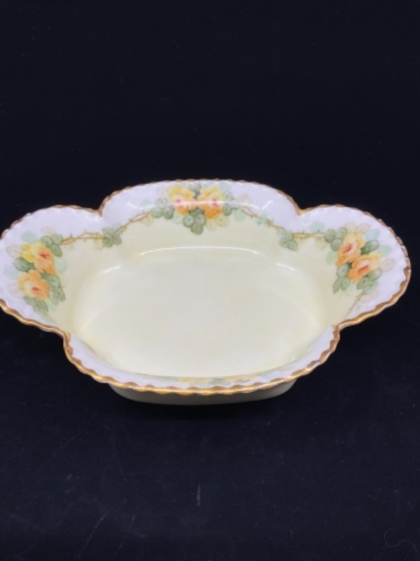 하빌랜드 리모지 핸드페인트 보울 Haviland Hand Painted Bowl circa 1900