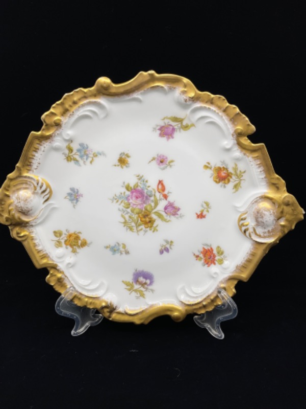 LR &amp; L 리모지 핸드페인트 플레이트 LR &amp; L Limoges Hand Painted Plate circa 1900