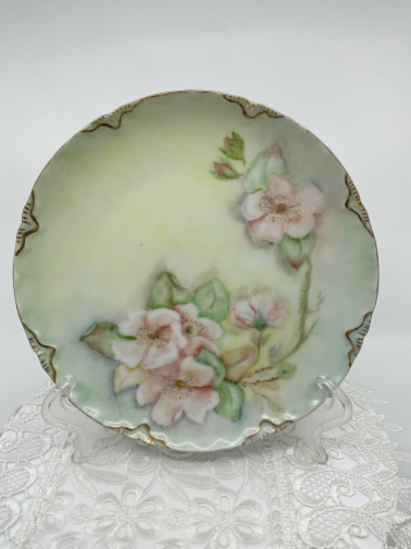 빅토리언 핸드페인트 플레이트 Victorian Hand Painted Plate circa 1900