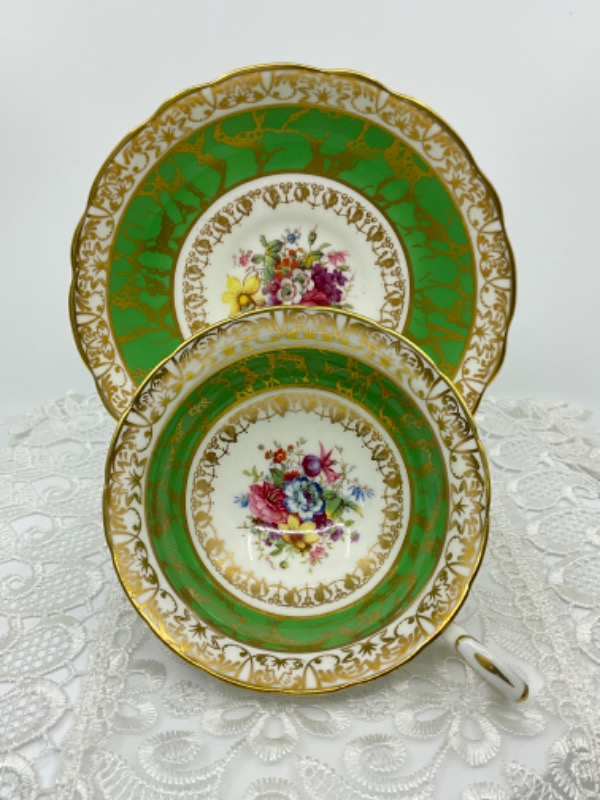 해머슬리 핸드페인트 컵 &amp; 소서-아티스트 서명  Hammersley Cup &amp; Saucer circa 1920 - signed F. Howard