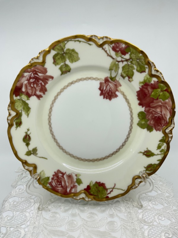 하빌랜드 리모지 플레이트-있는 그대로-칩- Haviland Limoges Plate circa 1900 - AS IS