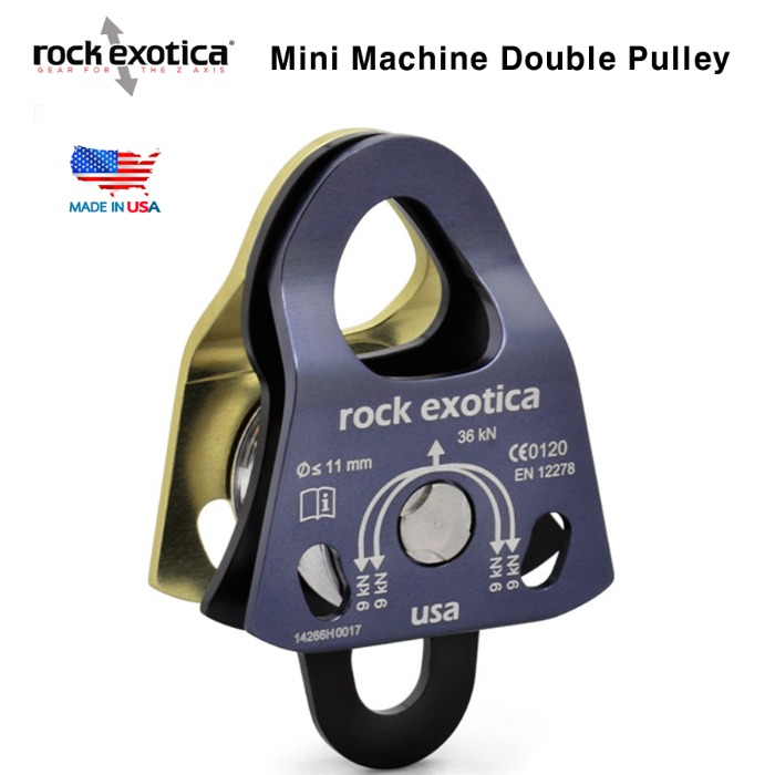 락엑소티카 미니 머신드 더블 도르레 암벽등반 산업 Mini Machined Double Pulley