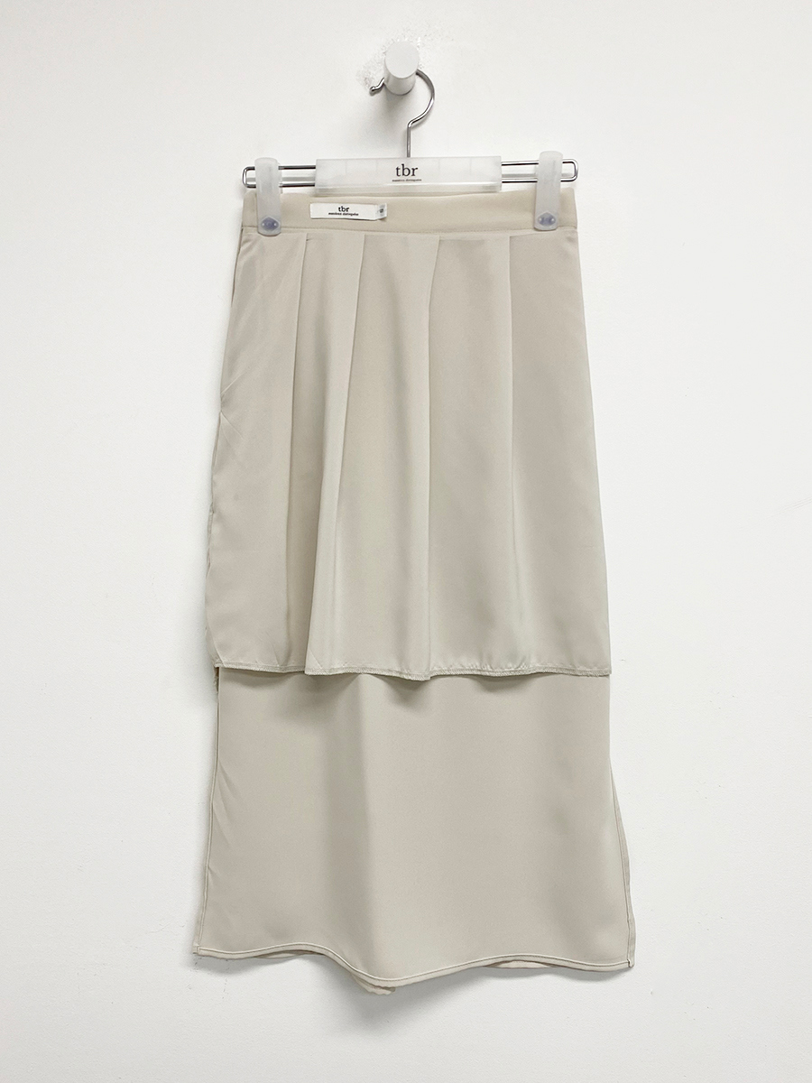 skirt cream color image-S12L68