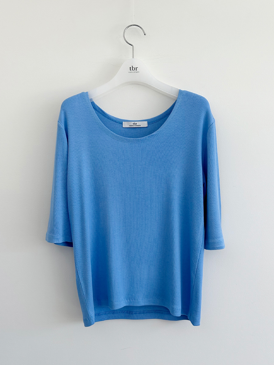 반팔 티셔츠 블루 색상 이미지-S15L29