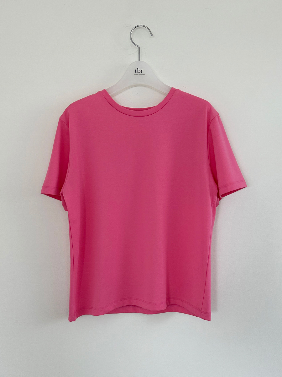 반팔 티셔츠 핑크 색상 이미지-S18L14