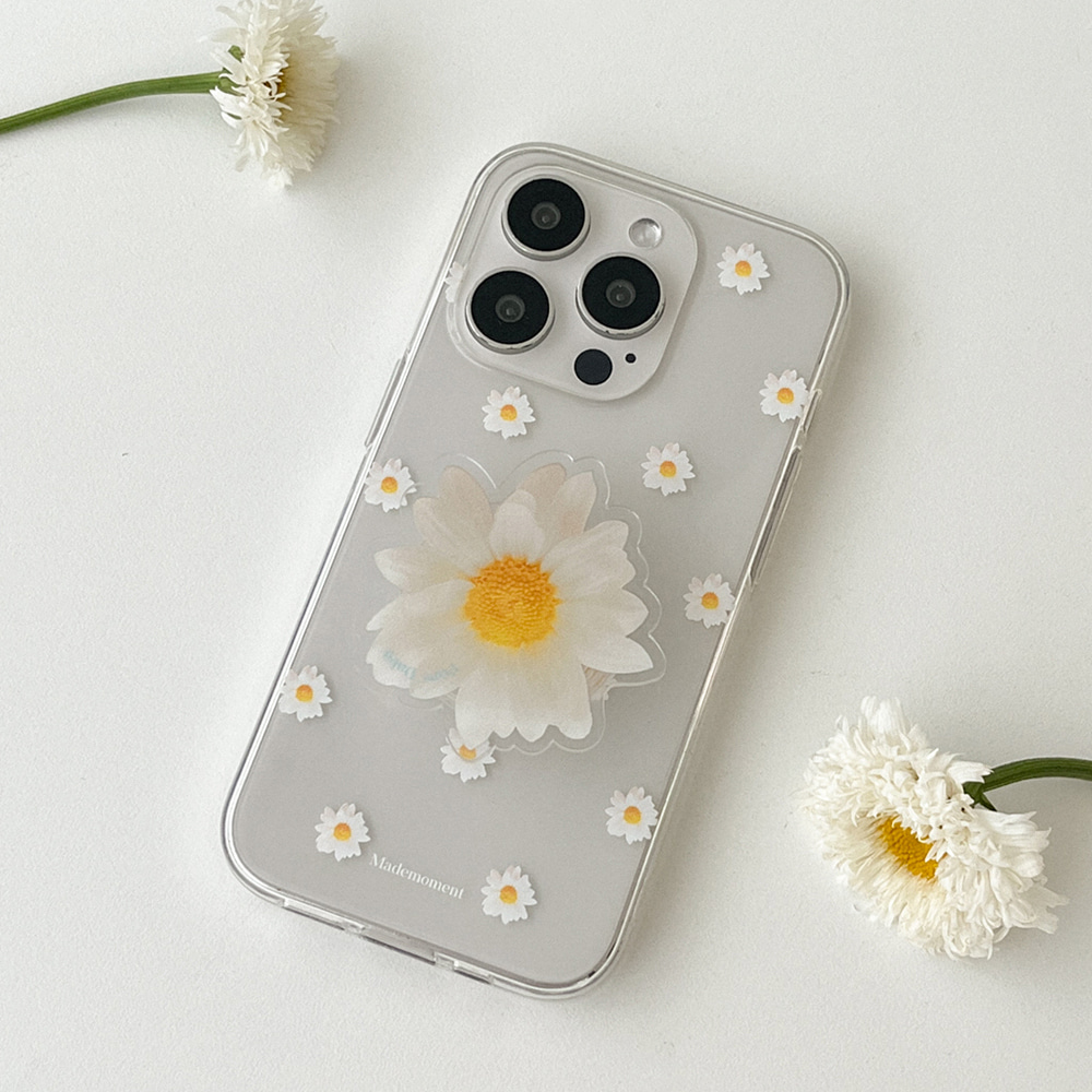 pure daisy pattern 디자인 [클리어 폰케이스]