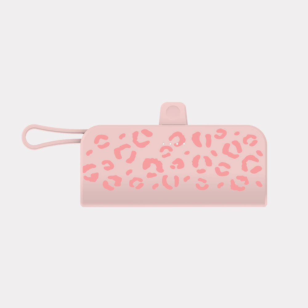leopard pattern 핑크 [도킹형 보조배터리]