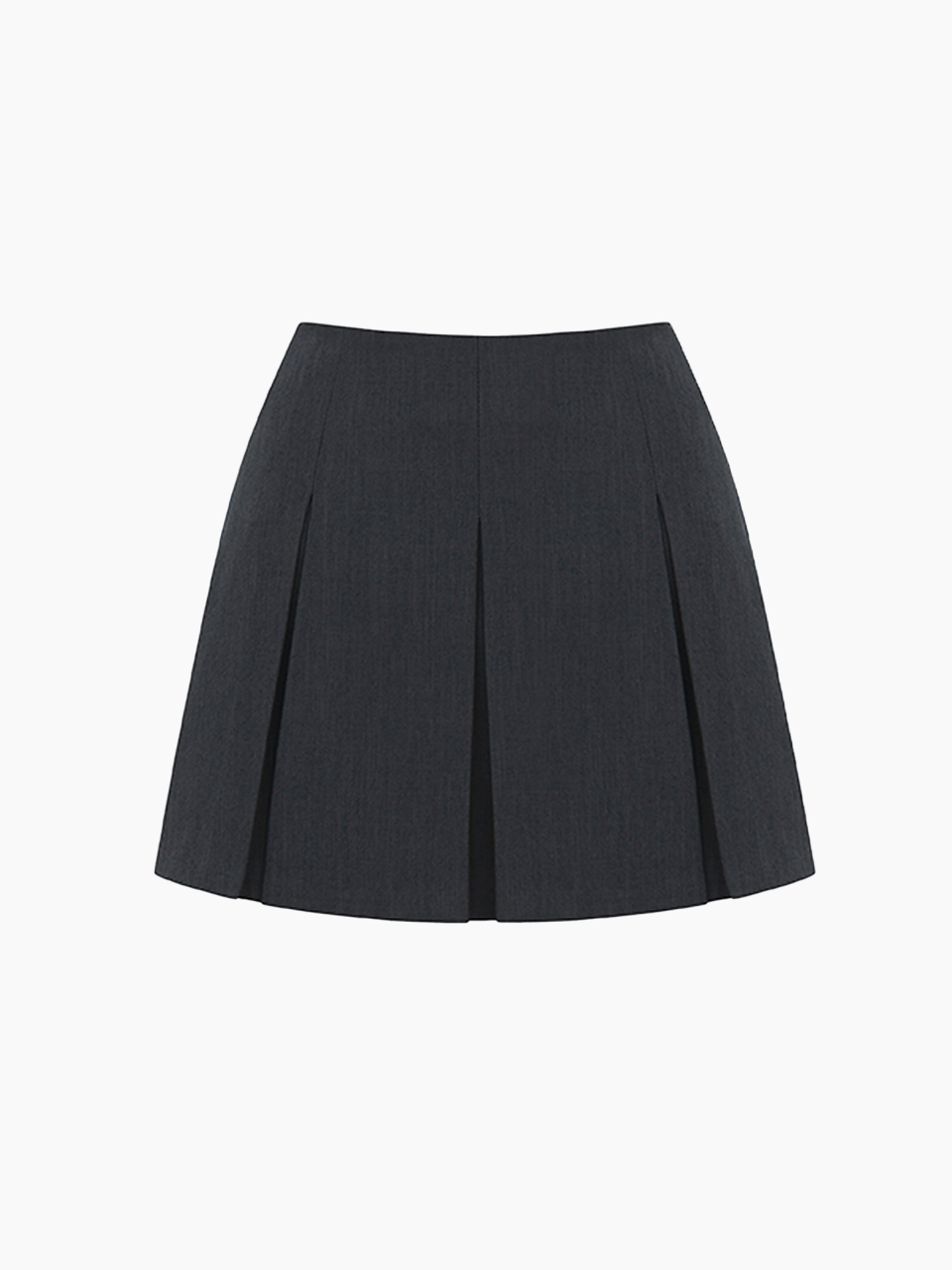 classic pleats skirt - dark gray