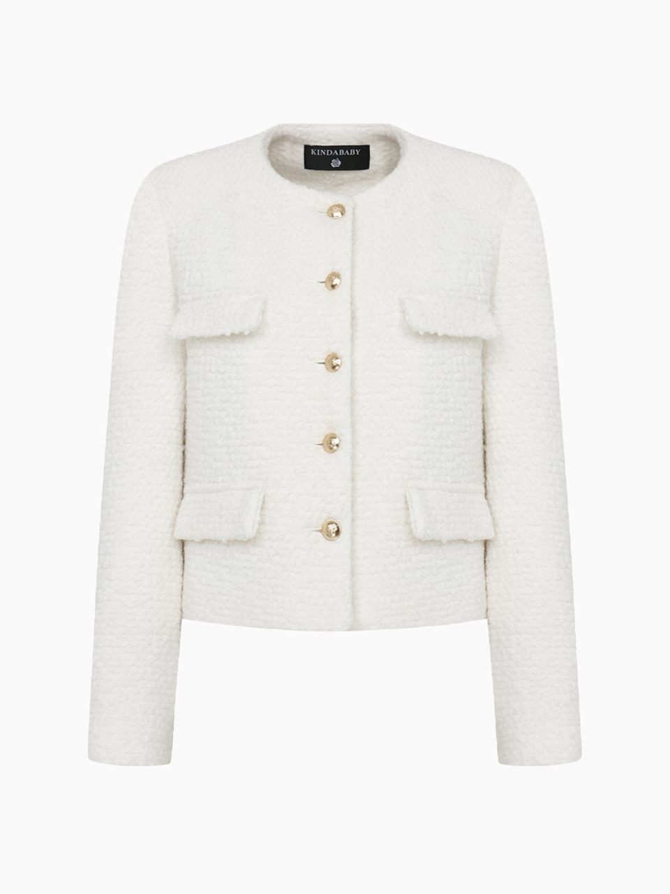 boucle wool jacket - cream