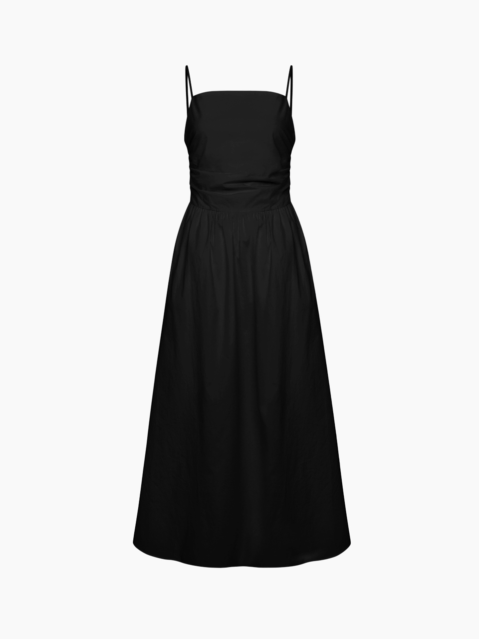 [첫사랑 두나착용] Pure semi shirring long dress - black