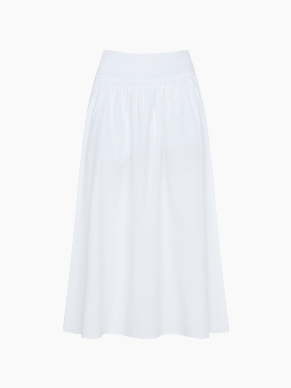 flare long skirt - white