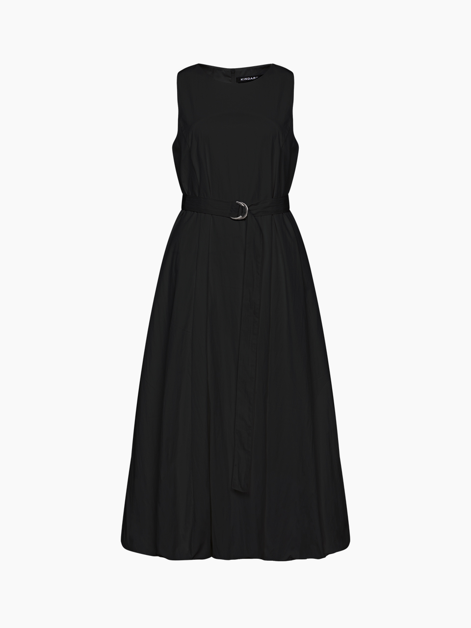 french semi balloon dress - black