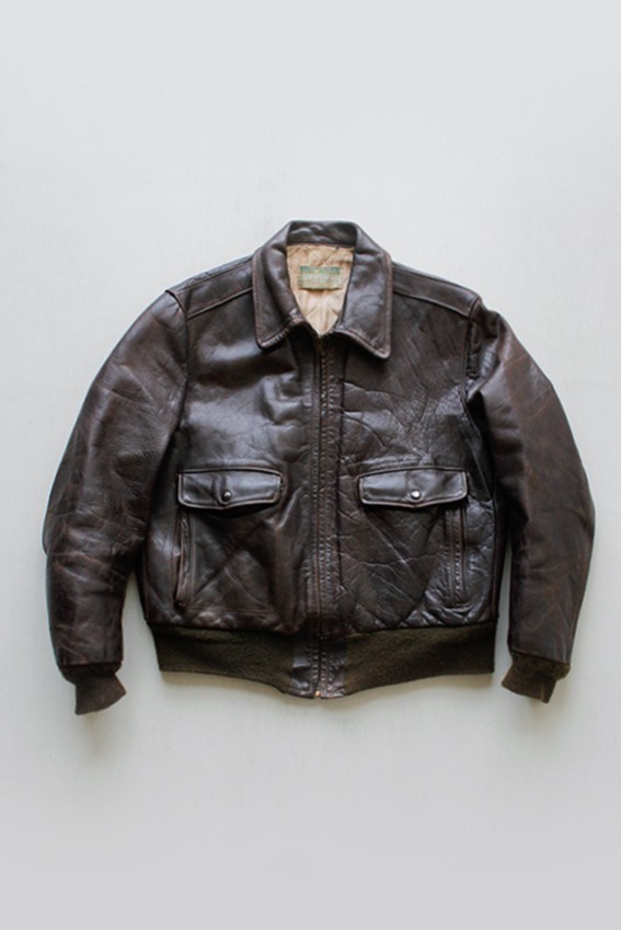 1950s Califonian Sportswear HORSEHIDE Leather Jacket , Made In USA Losangeles