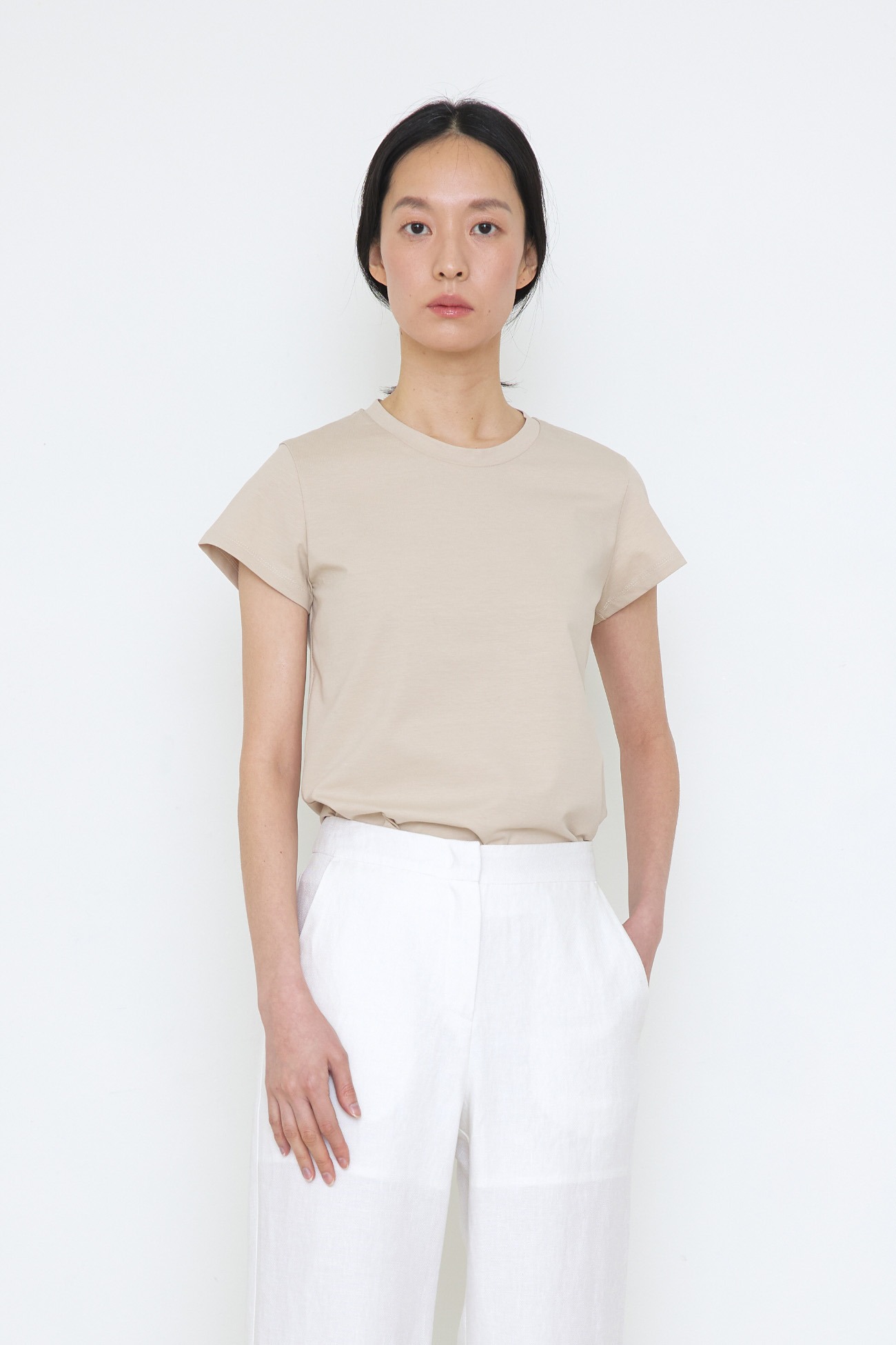 [ver.2023 Summer New] Clean cotton top beige