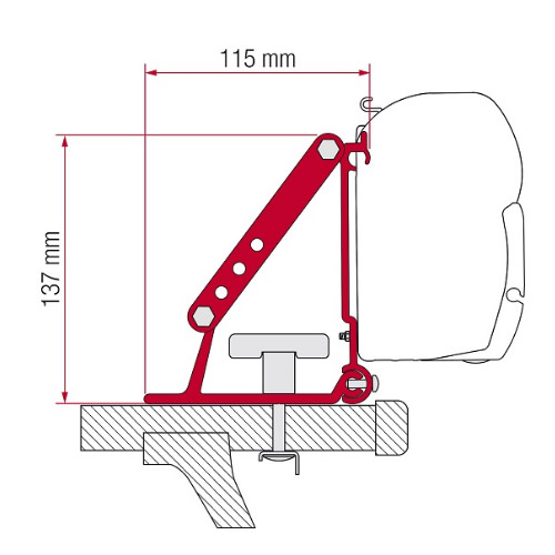 킷 오토 F35/F45, 피아마 어닝브라켓, 피아마어닝 장착브라켓, 피아마Awning, 피아마장착키트