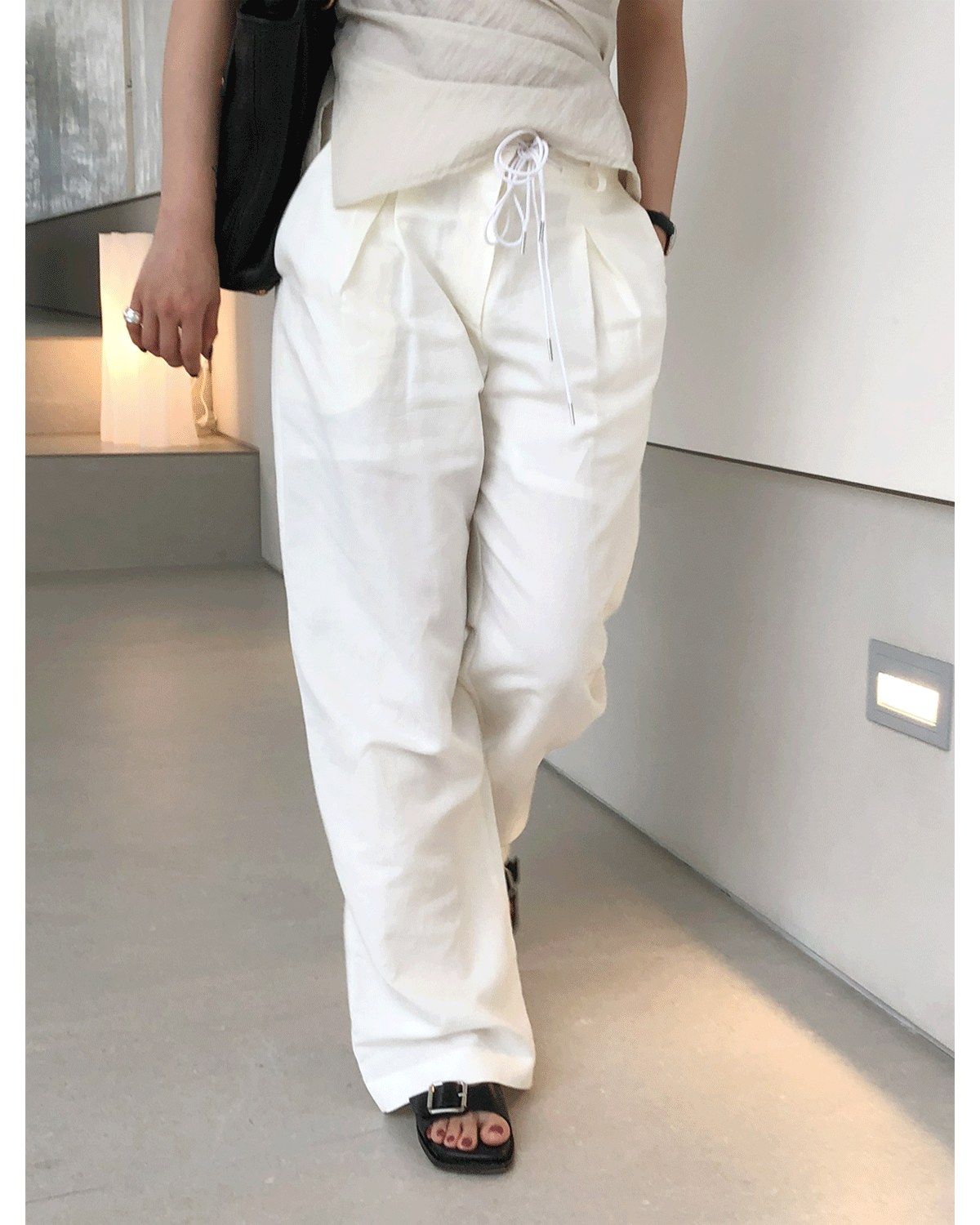 MARKEDLY PICK!) PINTUCK ROPE PANTS (3COLOR)