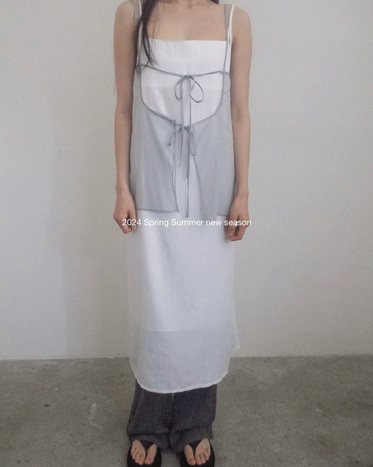 MARKEDLY PICK!*) LAYERED TOP+ SLIP DRESS (2COLOR)