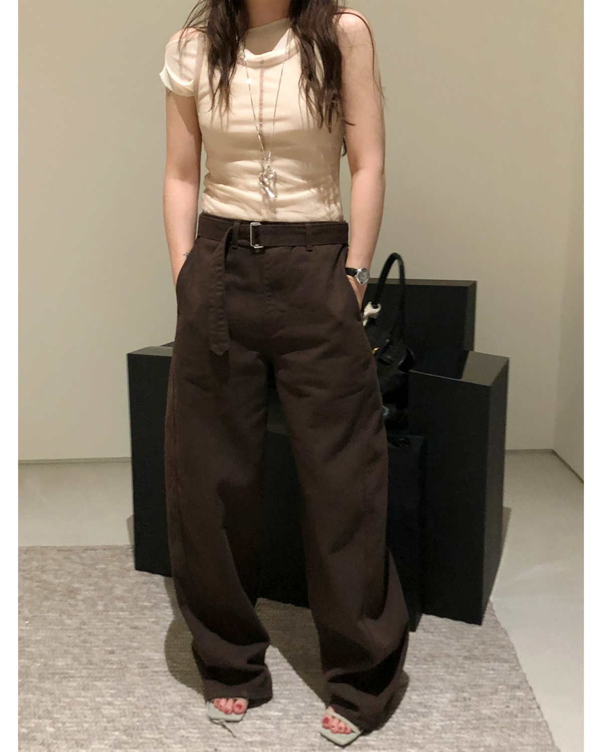 [TODAY DELIVERY 오염상품 ] MAKEDLY PICK!* 소장 아이템) BELTED COTTON PANTS (3COLOR)