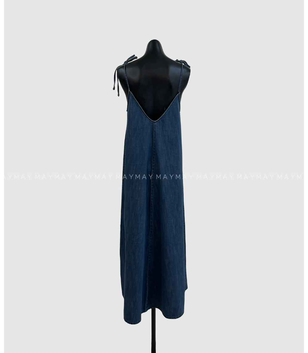 긴 드레스 네이비블루 색상 이미지-S1L33