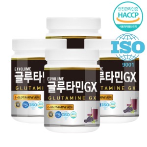 익스볼륨 글루타민 300g x 4(글루타민,아미노,헬스보충제쇼핑몰,단백질,웨이프로틴,게이너,바디근육)