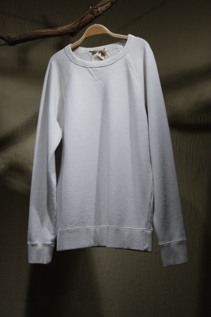 텐씨 Ten C ROUND NECK SWEATSHIRT - Light Grey