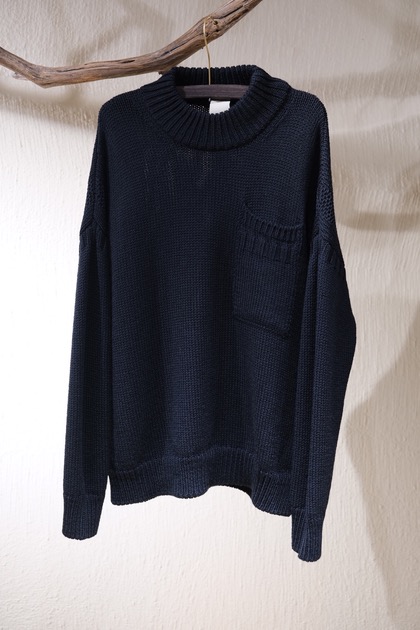 텐씨 Ten C MAGLIA COLLO ALTO CREWNECK KNIT - Black