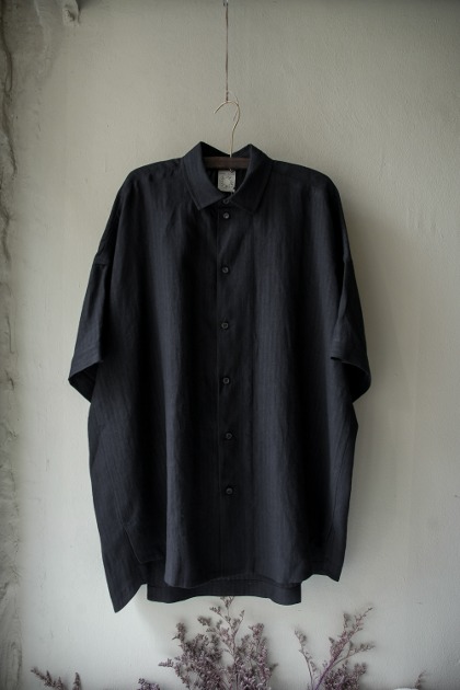 Jan Jan Van Essche 얀 얀 반 에쉐 - SHIRT#98 - LINEN SHIRTING BLACK ***