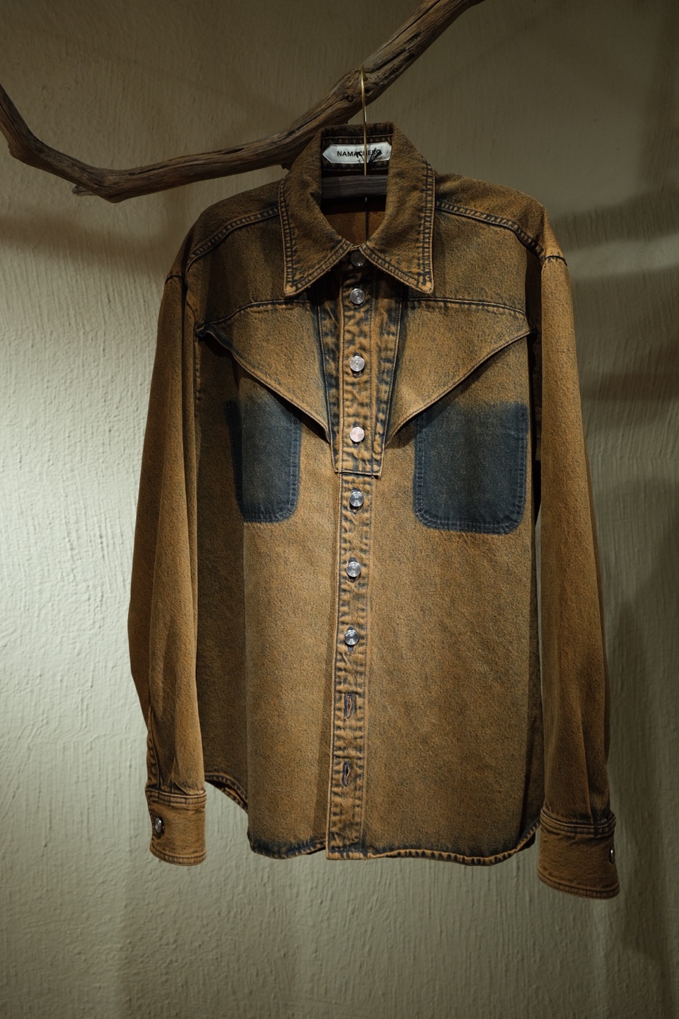 나마체코 Namacheko EVEH SHIRT- SNOW WASH BROWN