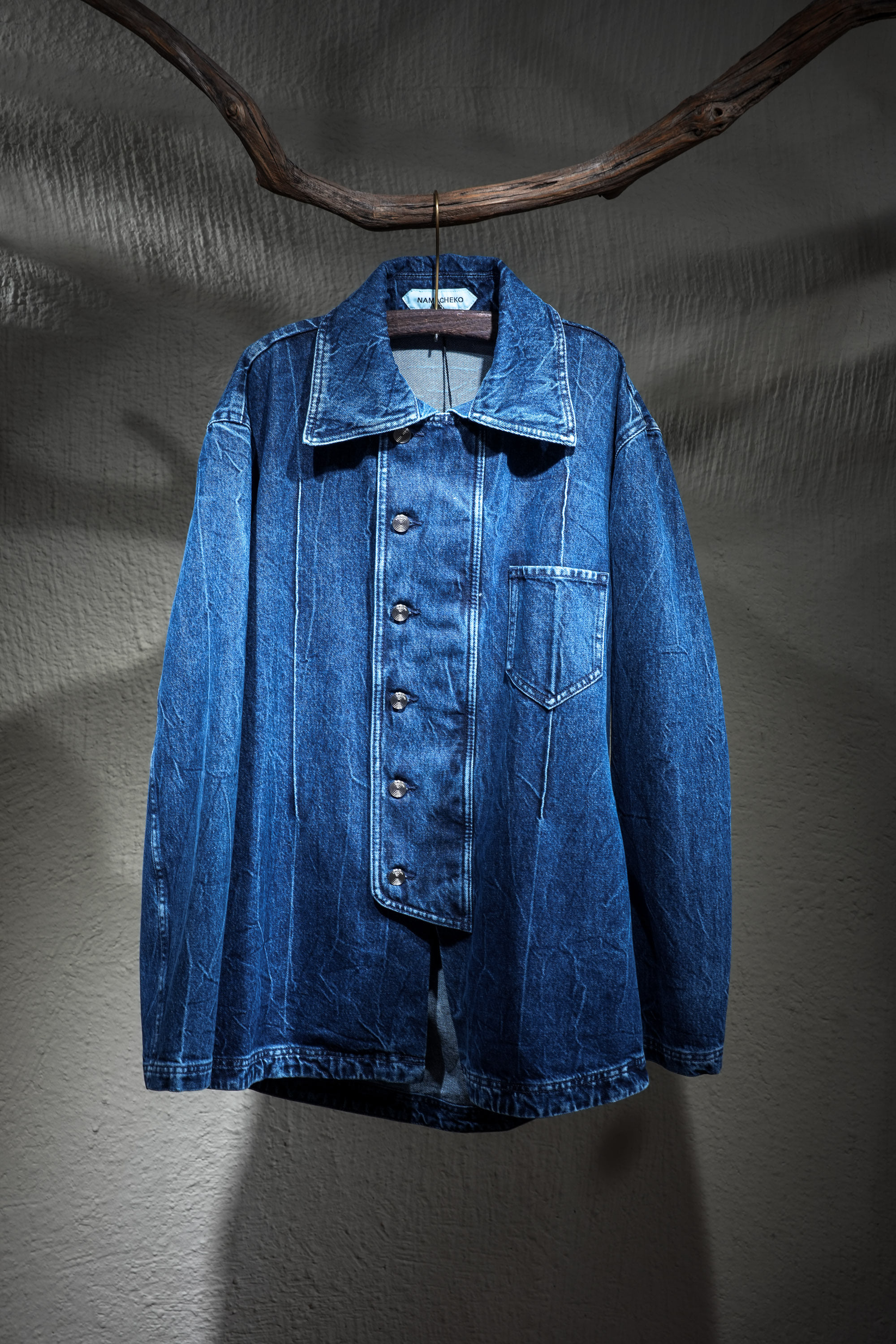 나마체코 Namacheko - Manni Denim Shirt - Aged Blue