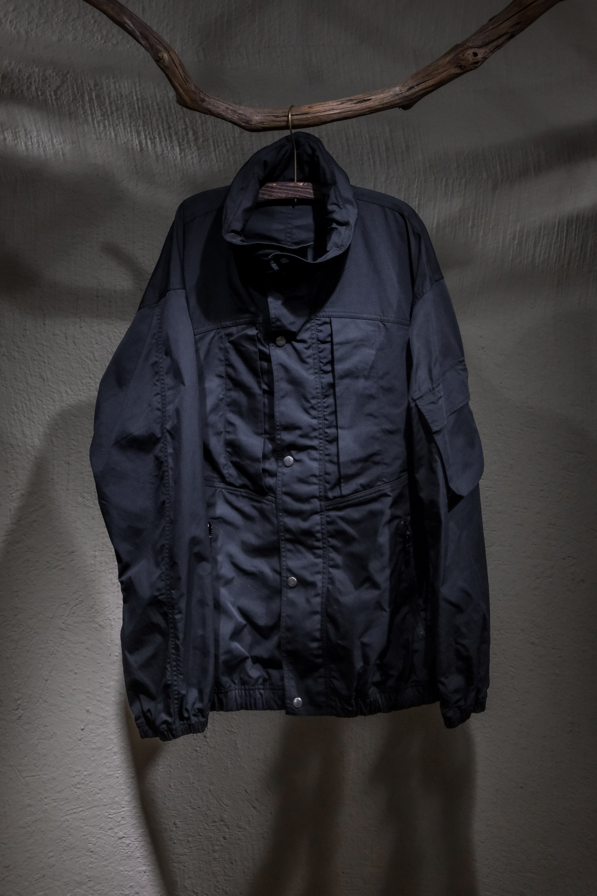 우루 도쿄 URU Tokyo - Nylon Silk Zip Blouson - D.Navy