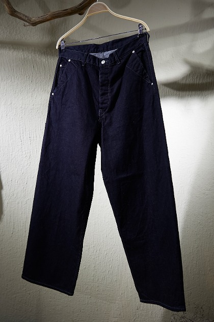 우루 도쿄 URU Tokyo COTTON DENIM - PAINTER PANTS TYPE A - Indigo