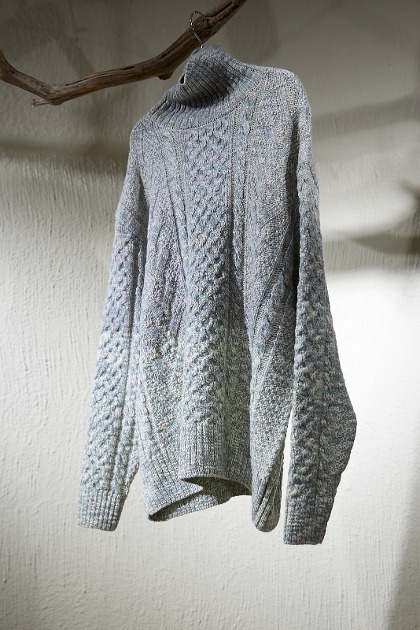 우루 도쿄 URU Tokyo TURTLE NECK KNIT - L.Green