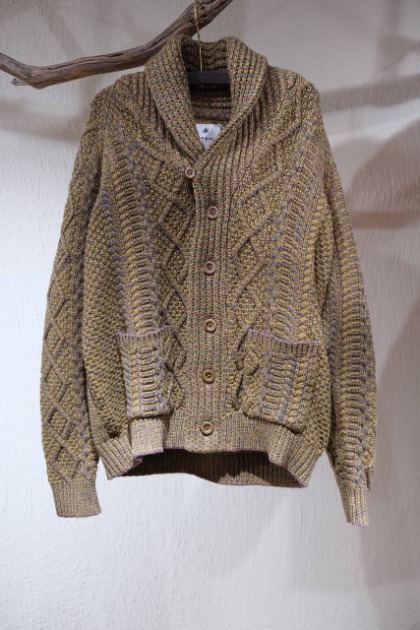 스노우피크 재팬 Snow Peak JP - Alpaca Mixed Knit Cardigan - Mustardmix