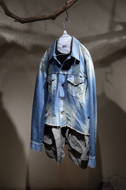 컬러 비콘 Kolor Beacon - Denim Docked M65 Jacket - Indigo blue