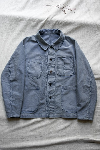 포터 클래식 Porter Classic - Vintage Traveller French jacket (Moleskin) - Blue