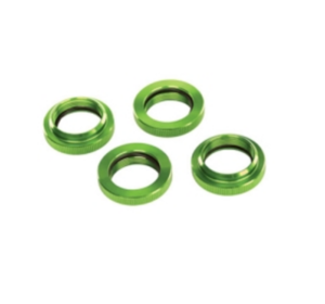 AX7767G Spring retainer (adjuster), green-anodized aluminum, GTX shocks (4) (assembled with o-ring)  