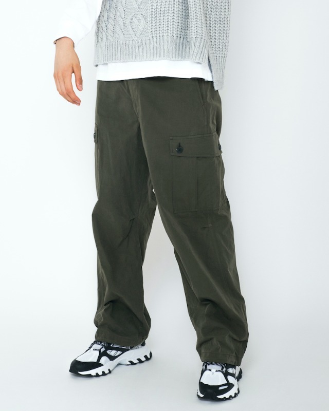 WAX COATING CARGO PANTS (KHAKI)